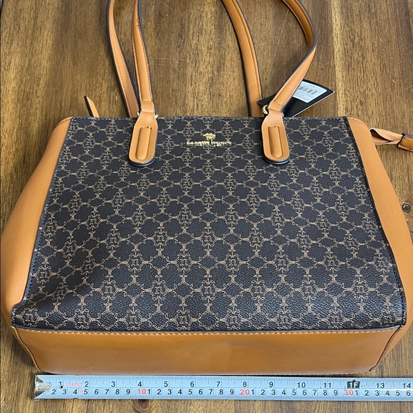 NWT Nanette Lepore Vegan Leather Logo Shoulder Bag Chocolate Vachetta - Picture 13 of 14